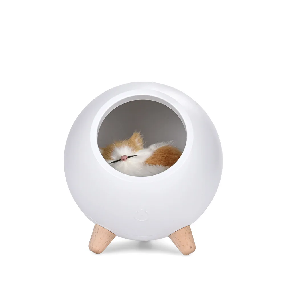 LED Cat Night Light USB Portable Rechargeable Bluetooth-compatible Desktop Speaker Room Decoration Holiday Atmosphere Lamp | Лампы и