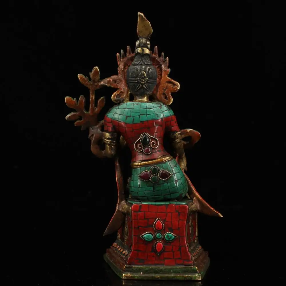 

wedding decoration Old copper in Nepal temples hand-made a gem-painted green mother-of-pearl