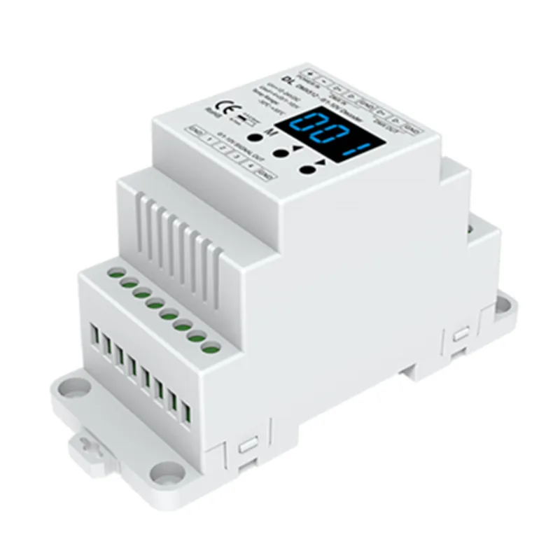DMX512 к 4CH 0-10 В декодер DL Guideway преобразователь сигнала в светодиодный диммер DMX 512