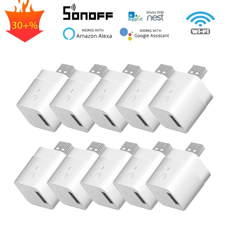 

Адаптер SONOFF Micro USB, 5 В, Wi-Fi, 1-30 шт.