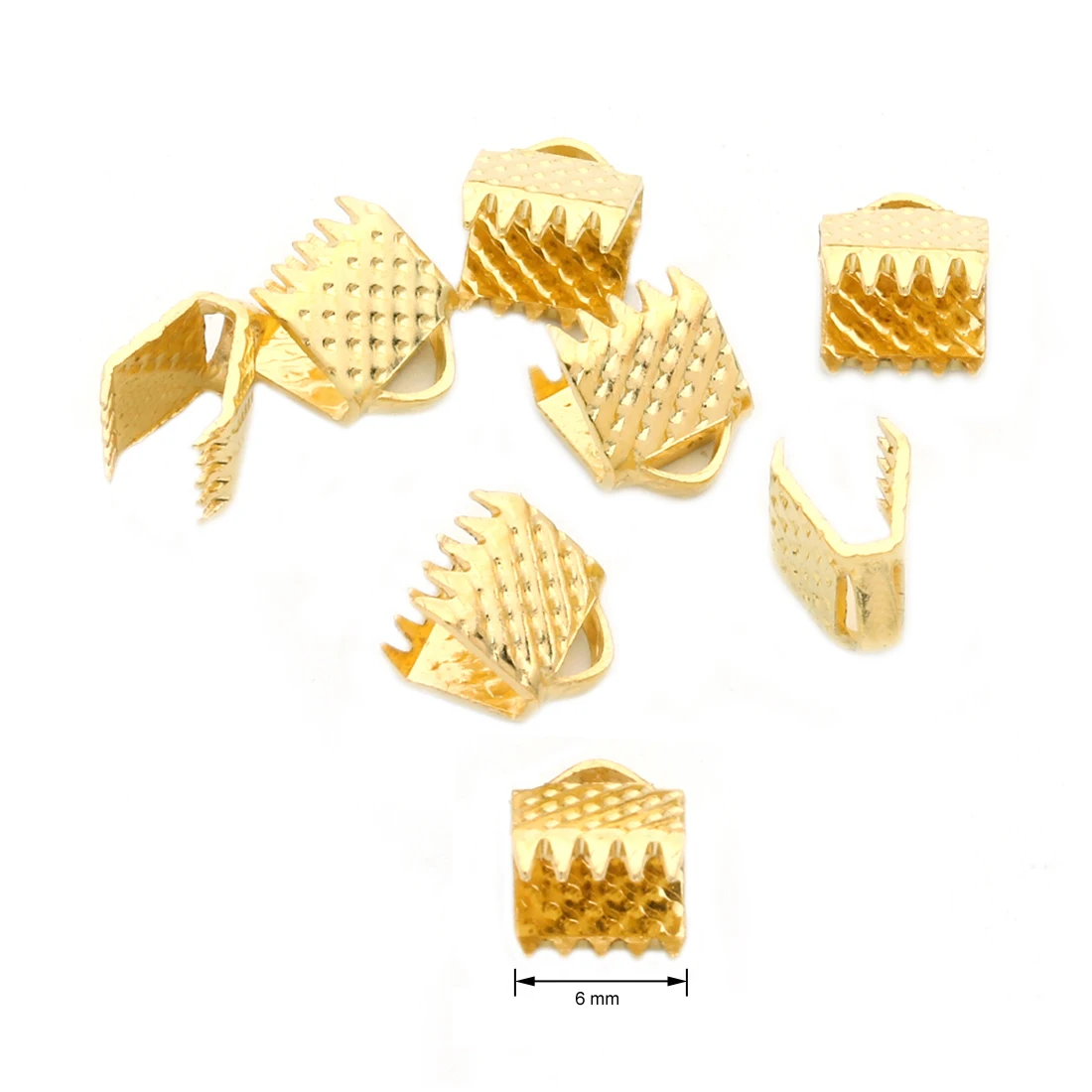 

100/200 Pcs 6/10/20/25mm End Clasps Fastener Flat Leather Cord Iron Connectors For Diy Jewelry Making