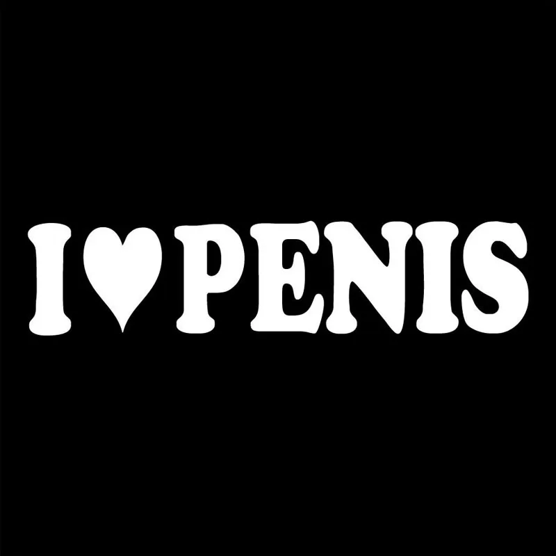 

Three Ratels FD433 "I LOVE PENIS" Gay Pride Prank Funny Gag Gift Vinyl Decal Car Window Sticker Car-styling