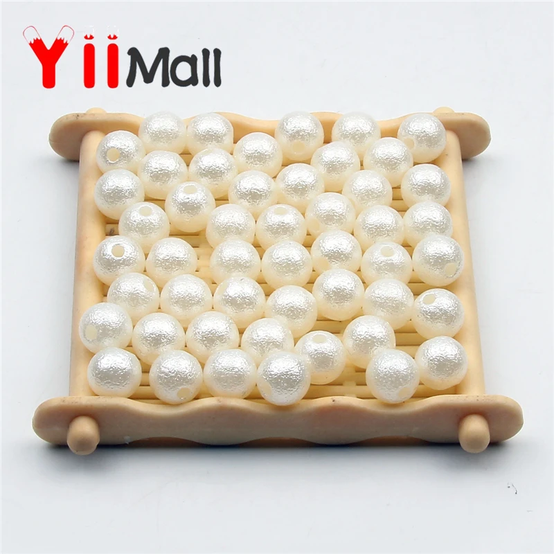 8 мм 100 шт./лот Круглые бусины для морщин граненый искусственный жемчуг акриловые