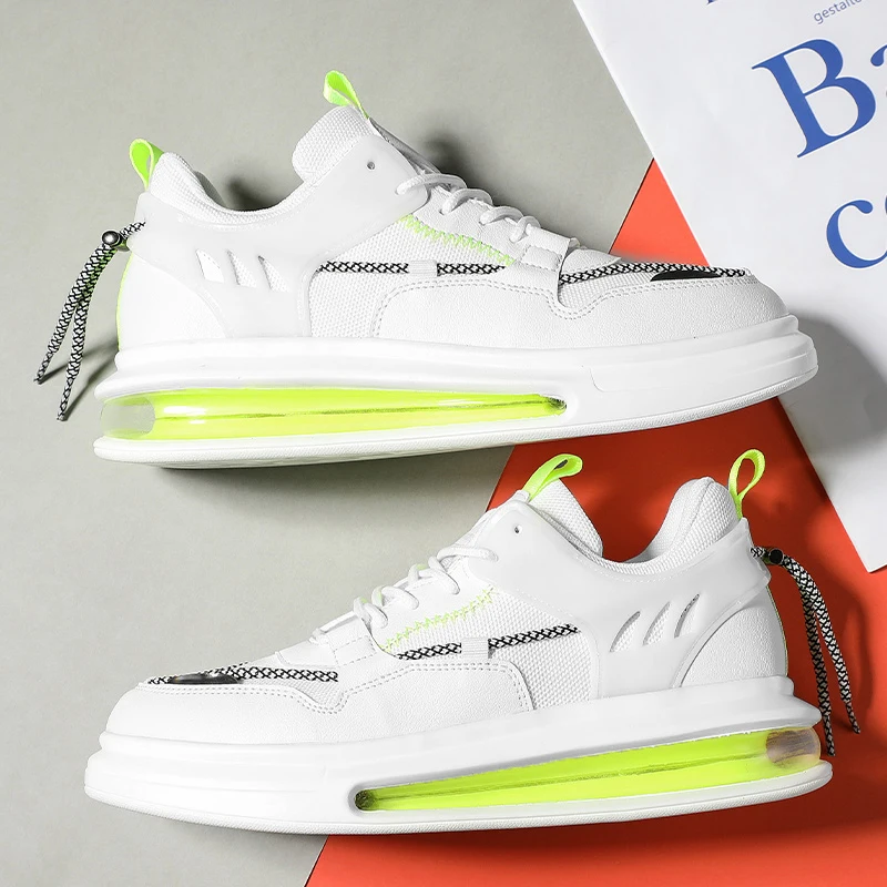 

2021 Men's Running Sneakers Mesh Breathable Running Shoes Walking Shoes Men's White Black Green Outdoor Casual Sports Shoes Men