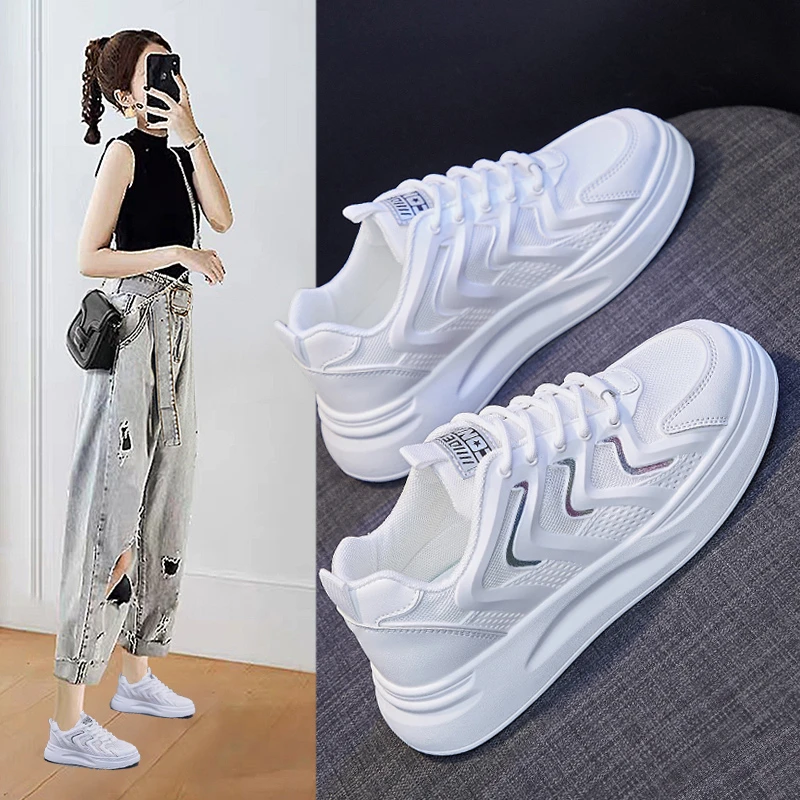

2021 fashion Spring New Designer hot sale White Shoes Female Platform Sneakers Women Tenis Feminino Casual Female Shoes Woman