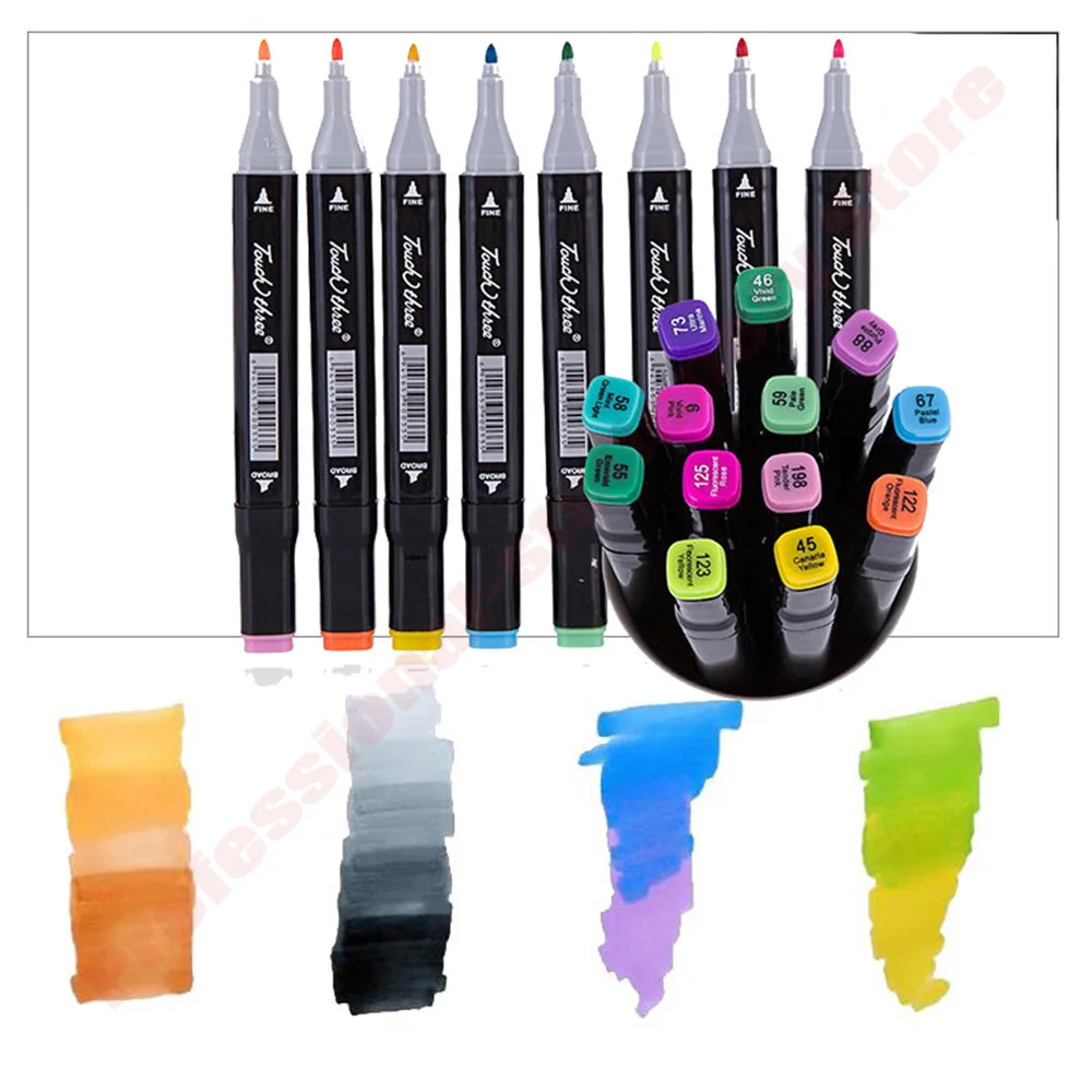 

30/40/60 Colors Art Sketch Twin Marker Pens Broad Fine Point Graphic Anime Alcoholic Pens for Student Design Drawing Supplies