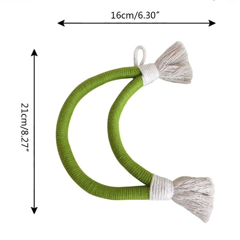 

Nordic Hand-woven Macrame Tapestry Cotton Rope Weave Moon Wall Hanging Pendant Kids Room Nursery Decoration Home Ornament