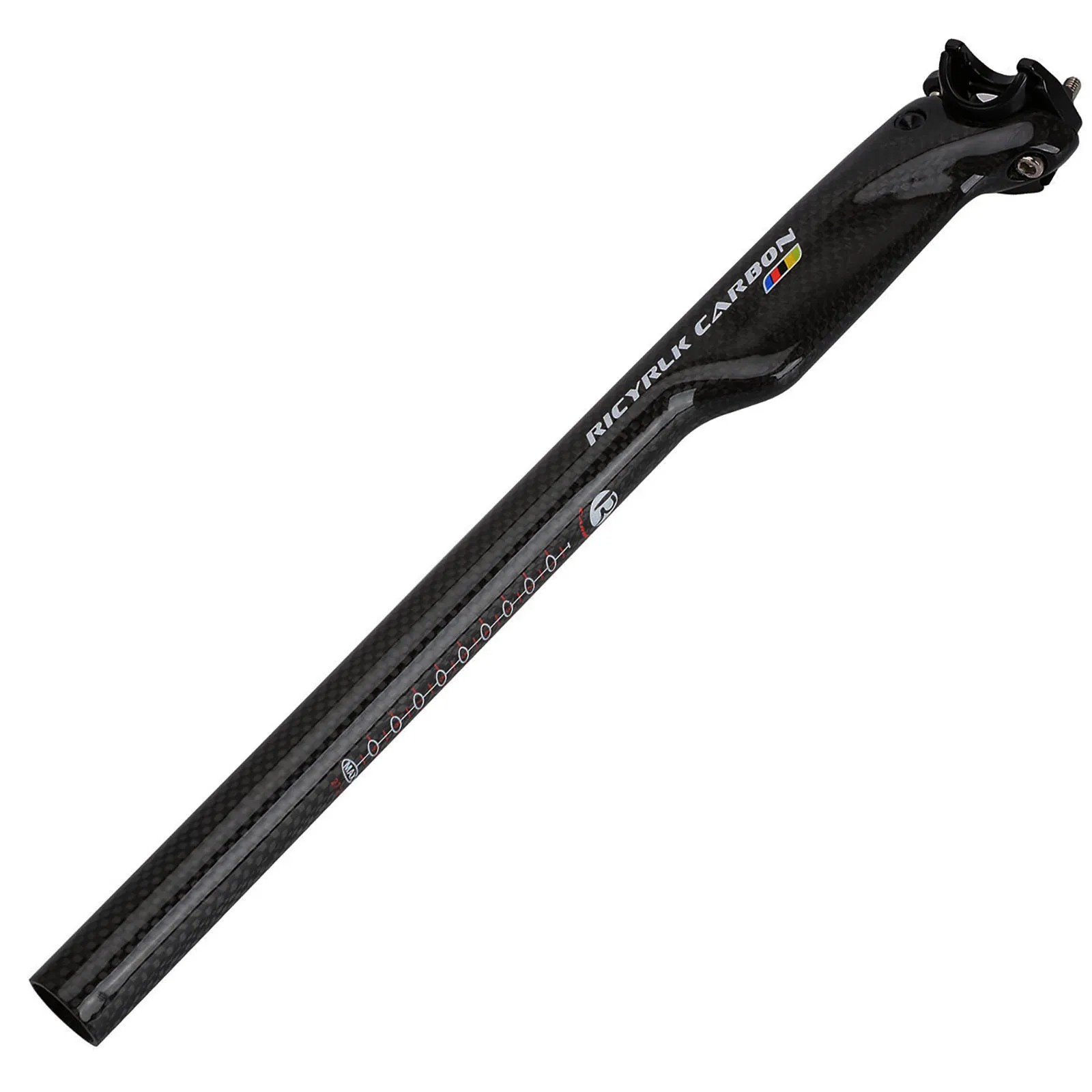 

RICYRLK New road bike seatpost carbon fiber Breaking wind Seat post 27.2/30.8/31.6 3K Gloss