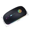 Ultra-thin LED Colorful Lights Rechargeable Mouse Mini Wireless Mute USB Optical Ergonomic Gaming Mouse Notebook Computer Mouse 6