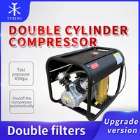 30mpa pcp air compressor double cylinder high pressure with double filter oil water separator for tank diving air rifle gun m042