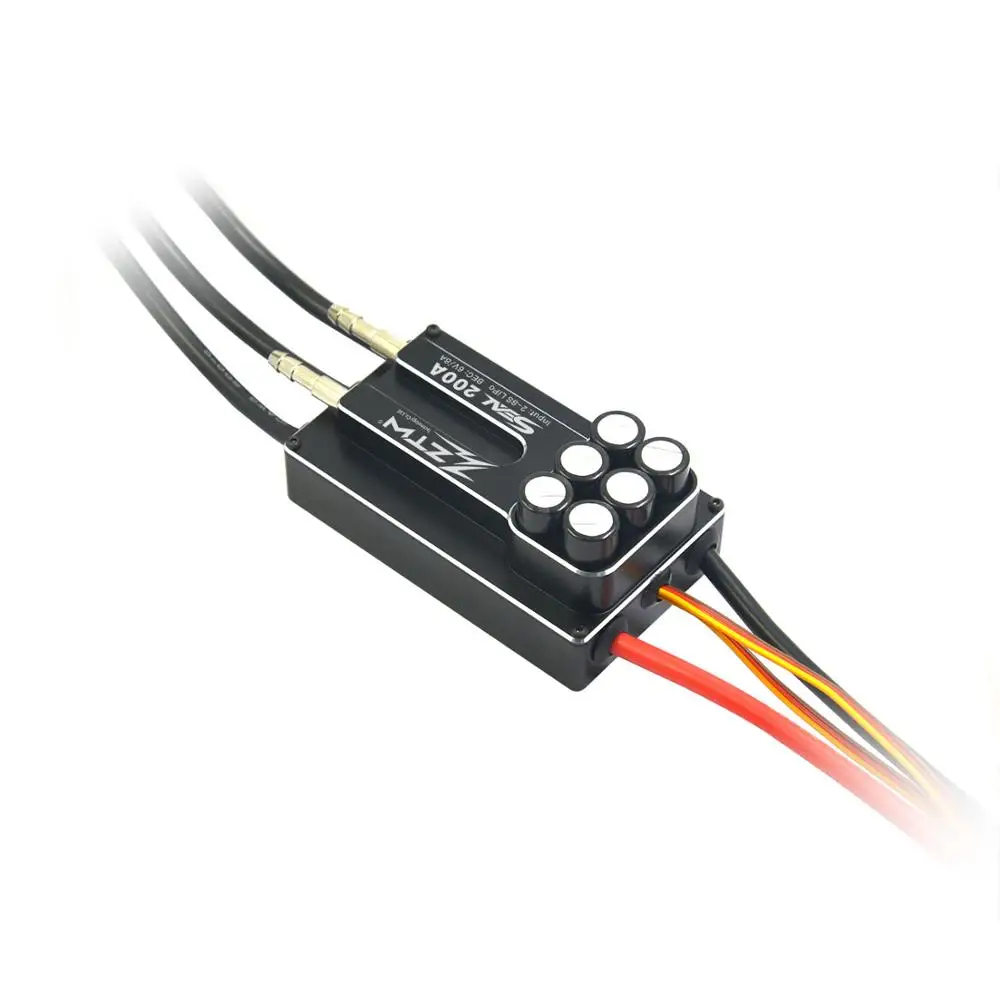 ZTW Seal ESC 90A/130A/160A/200A бесщеточный электронный регулятор скорости 2-8S SBEC 3A ESC для RC лодки гоночные детали для корабля