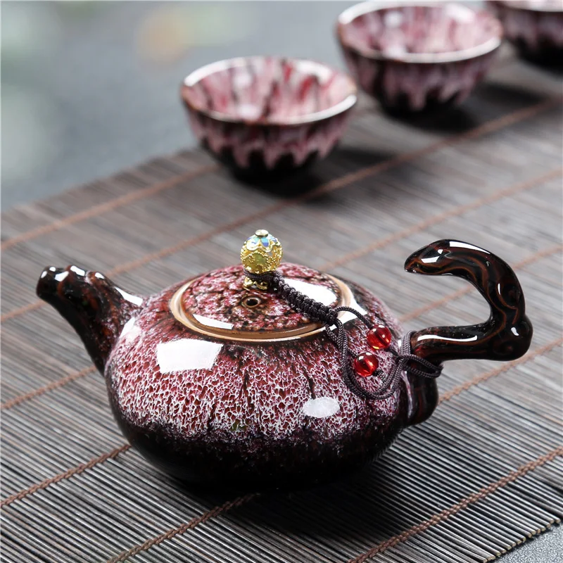 

Chinese handmade Kung Fu tea pot Japanese side-handles teapot household ceramic oolong puer tea maker teaware