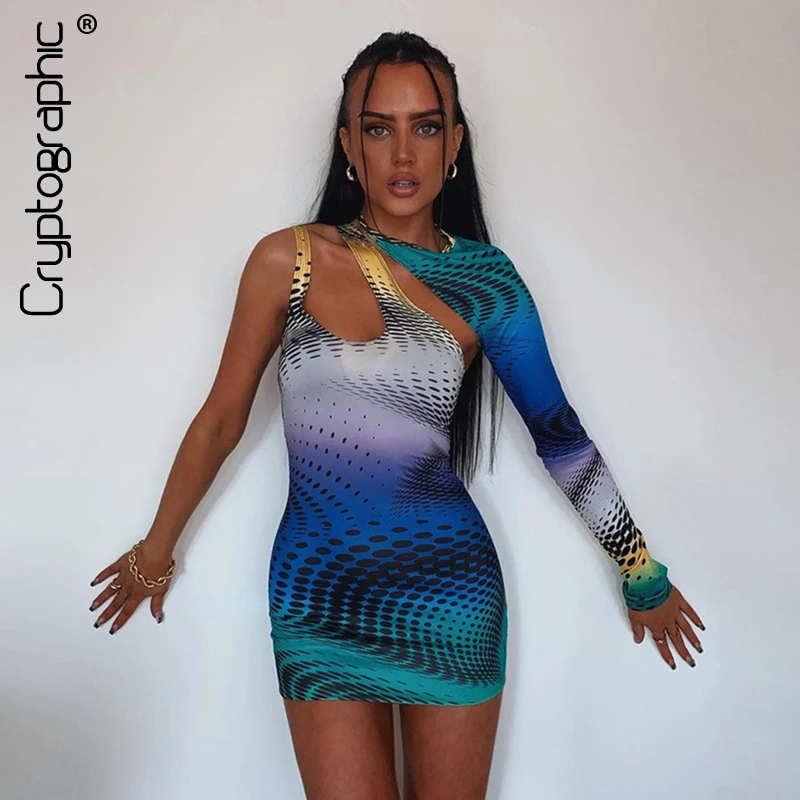 Cryptographic Chic Fashion Print One Shoulder Cut Out Mini Dress Women Elegant Club Party Autumn Long Sleeve Dresses Skinny
Cryptographic Chic Fashion Print One Shoulder Cut Out Mini Dress Women Elegant Club Party Autumn Long Sleeve Dresses Skinny