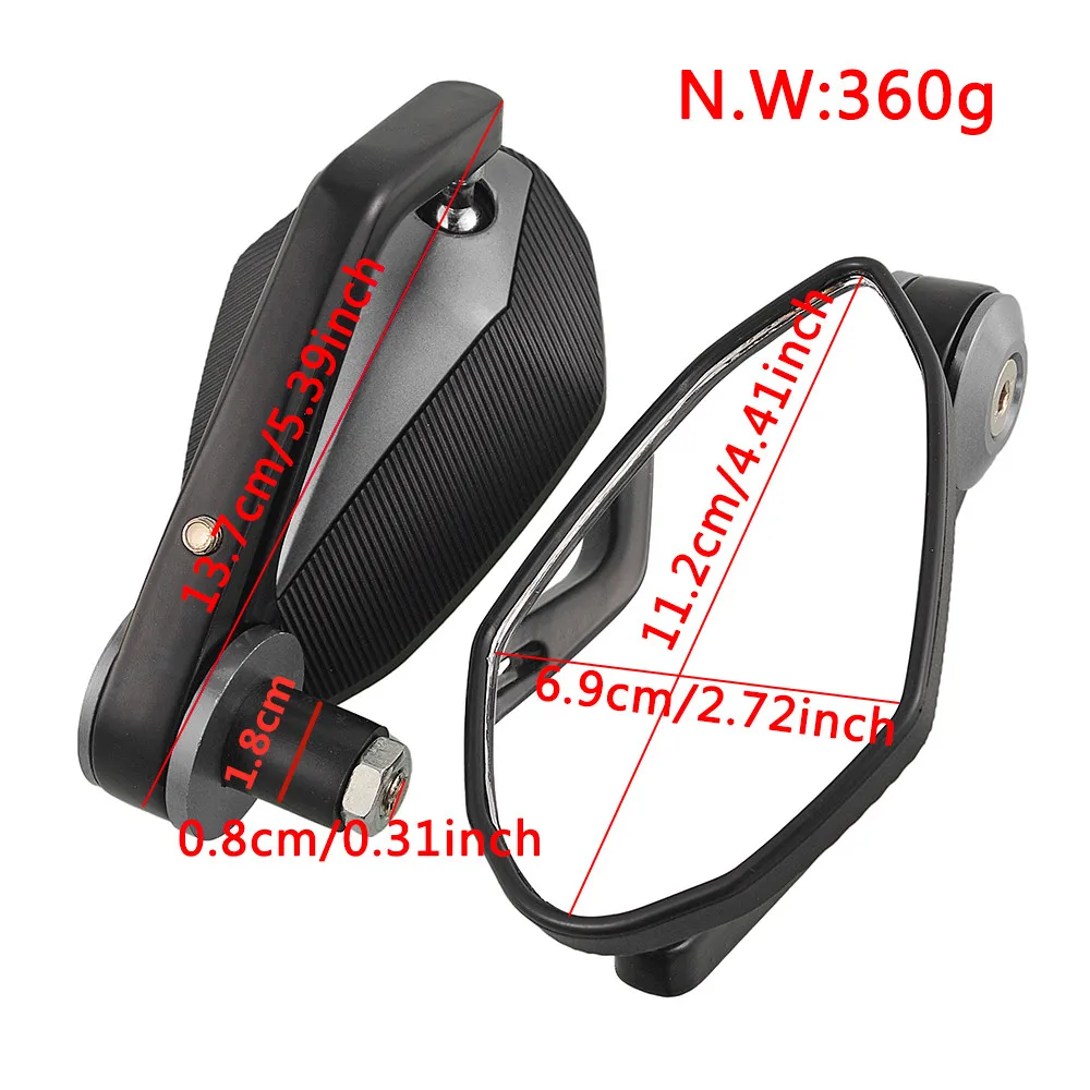 

Motorcycle Mirror Handlebar Side Handle Bar Ends Mirror For YAMAHA R6 R1 MT 09 TMAX XMAX WR 125 250 For 690 125 200 390