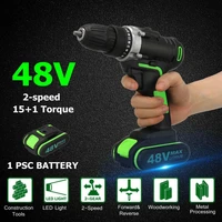 48v 2 speed tool and li ion battery electric brushless cordless brushless hammer impact drill driver socket wrench power tool