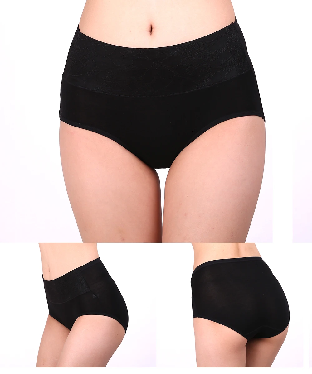 4 шт., Ropa Interior Femenina, Женские Модальные трусы, Трусики с высокой талией, нижнее белье большого размера, дамское нижнее белье