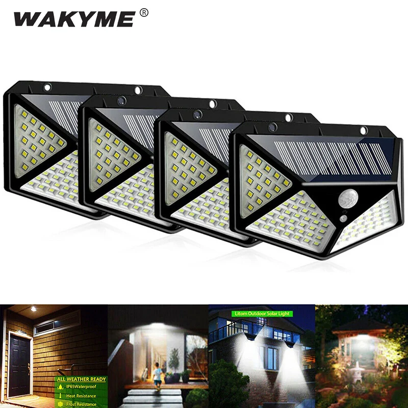 

WAKYME Solar Light Outdoors Motion Sensor LED Wall Lamp Garden Lights Solar Power Sunlight Waterproof Solar Lamp Street Lights