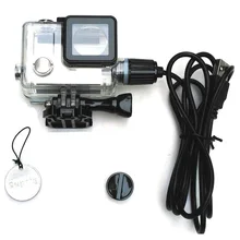 Suptig Camera Accessories Motocycle Chargering Waterproof Case LCD Door For Gopro Hero 4/3+/3 Charger Shell Housing + USB Cable
