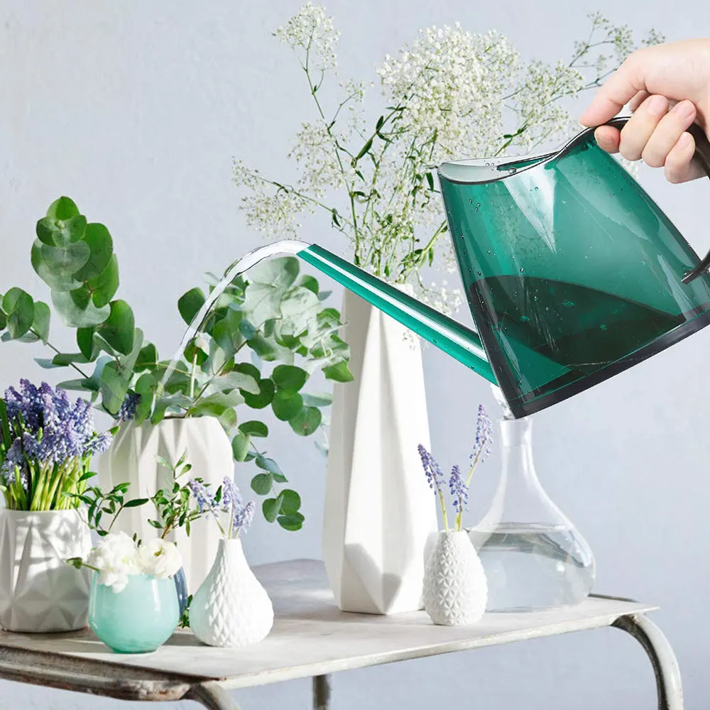 

1.4L Watering Can Transparent Long Spout Watering Kettle Nordic Style Garden Watering Pot For Indoor And Outdoor Watering Plants