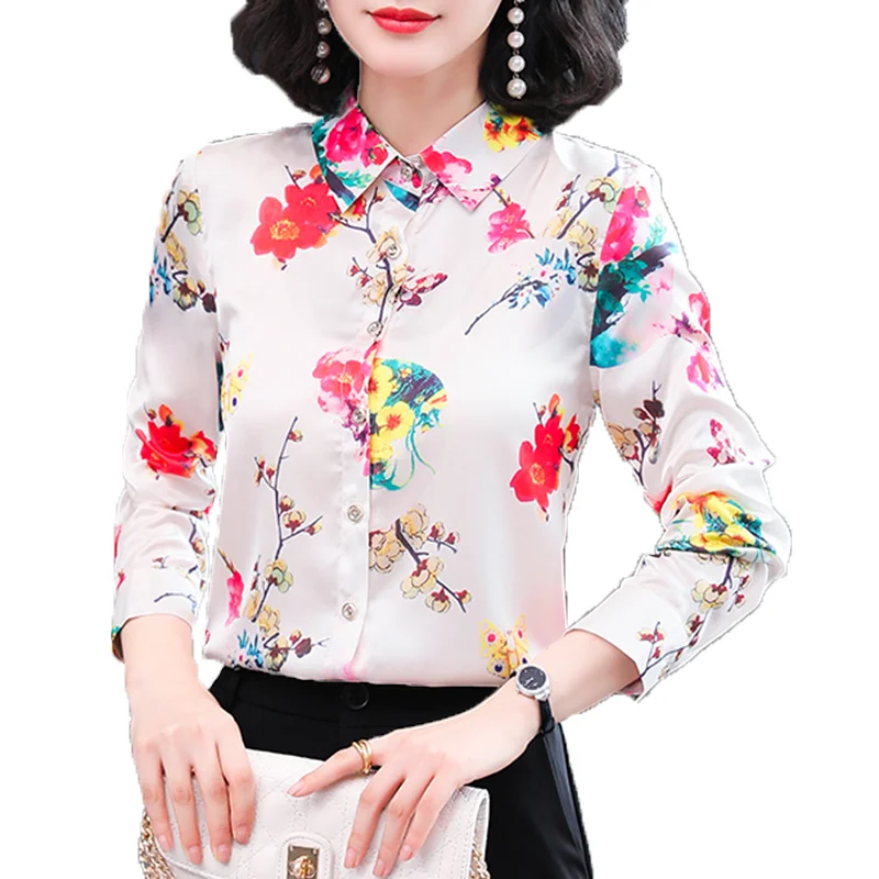 

Free Shipping Woman Feminina Women'S Vintage Blouse Fashion Clothes 2020 Spring Autumn Long Sleeve Printed Shirts Female D0003