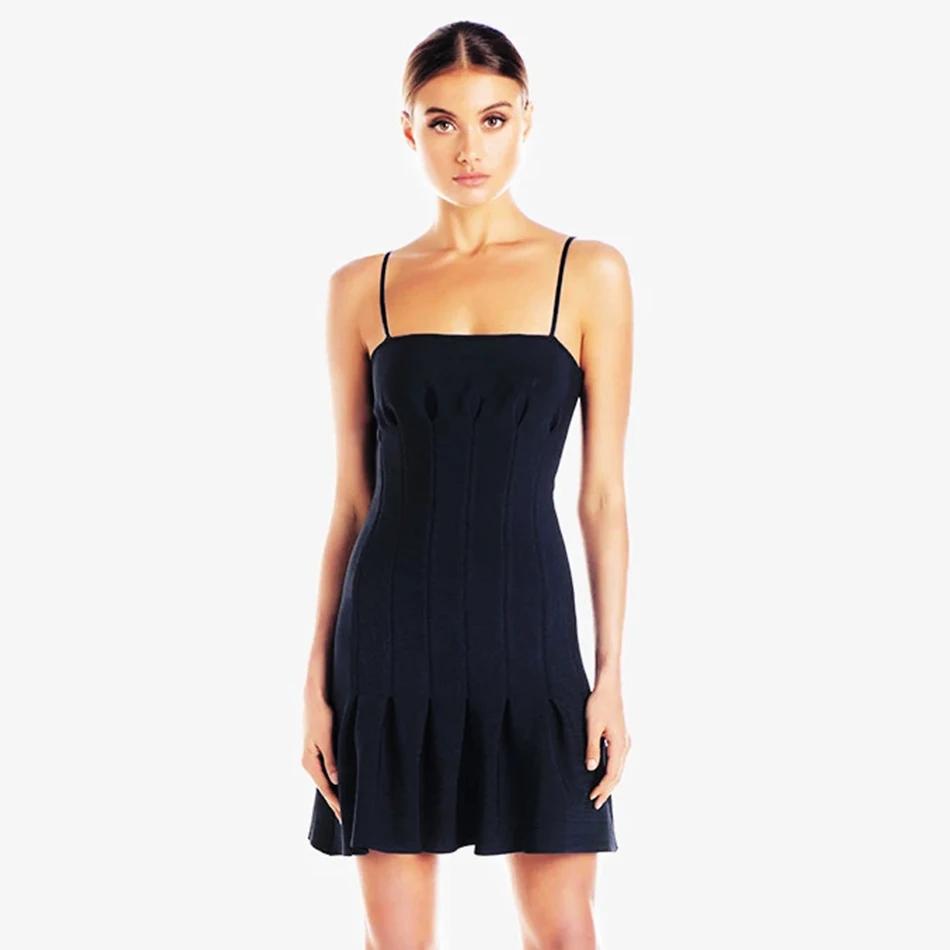 

2019 New Autumn Arrival Women'S Black Bandage Dress Sexy A Word Off-The-Shoulder Ruffle Mini Club Vestido Celebrity Party Dress