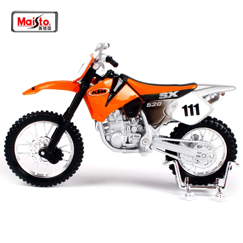 Maisto 1:18 KTM 520 SX оранжевый мотоцикл литой под давлением Блестящий гоночный модель