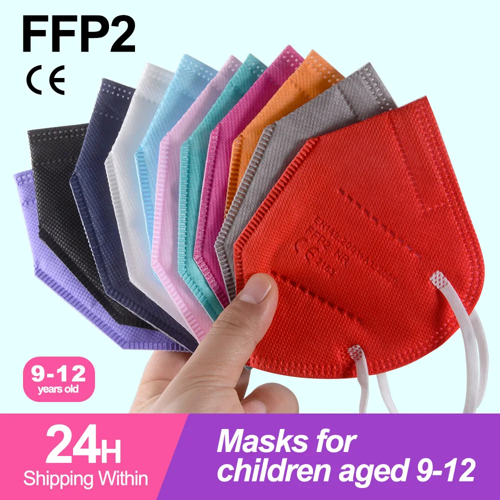 

10-100Pcs mask for children kn95mask kids ffp2mask children's masks fpp2 for Kids Child Earloop Protective Mask mascarillas niño