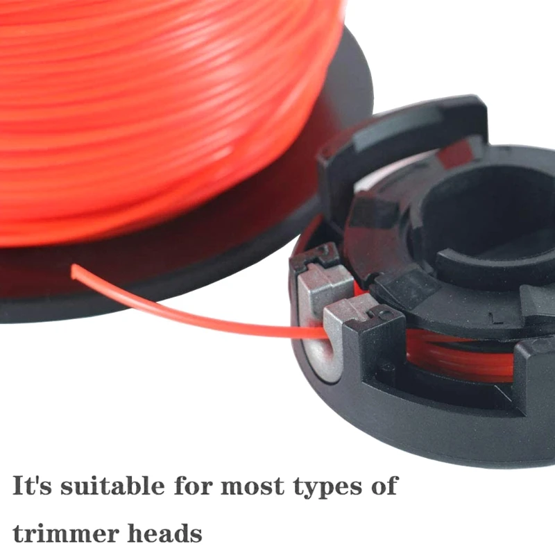 

Replacement Trimmer Spool Line Compatible with Husq-varna/ Ryobi/Echo/ S-tihl/ Weed Eater String Trimmer Orange-red