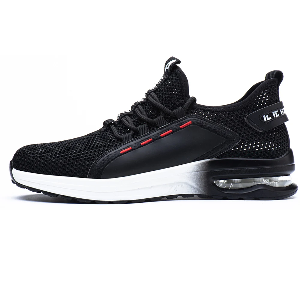 Летняя Мужская дышащая Рабочая обувь со стальным носком противоразбивающая