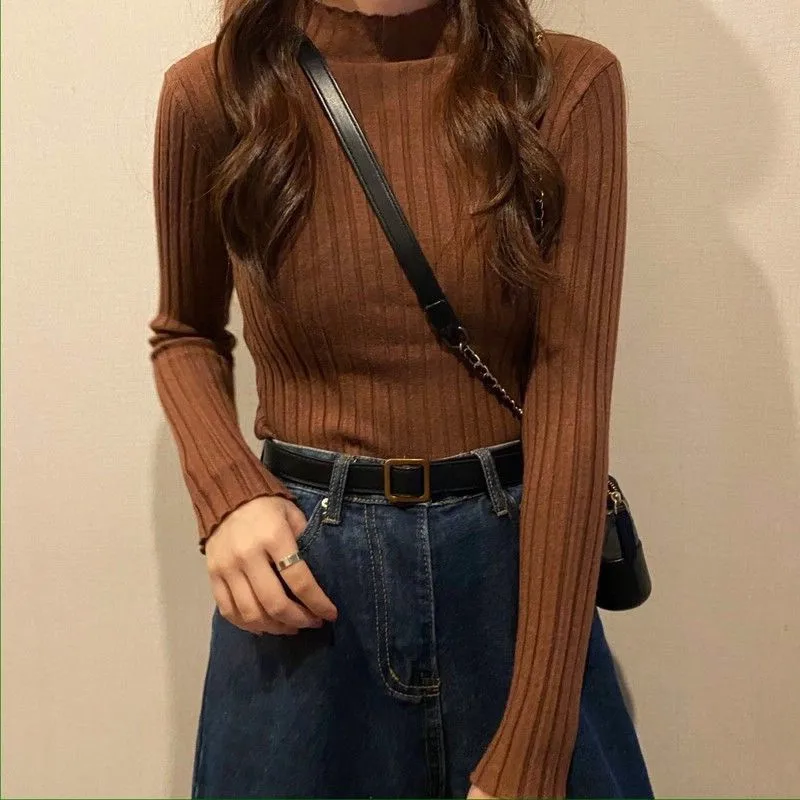 

Sweater Woman new autumn and winter long sleeves with a slim bottom blouse half turtleneck sweater BAG1