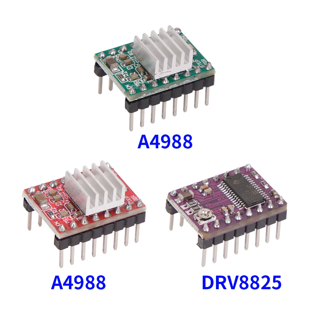 

3D Printer Parts A4988 DRV8825 Stepper Motor Driver With Heat sink For SKR V1.3 1.4 GTR V1.0 RAMPS 1.4 1.6 MKS GEN V1.4 board