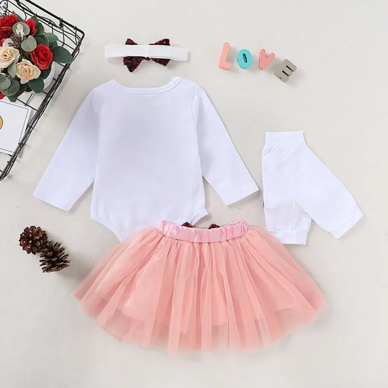 Боди и юбка для новорожденных девочек 0 18 месяцев 4 предмета|Комплекты одежды| |