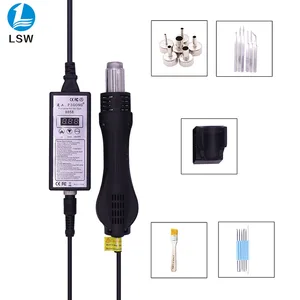 Портативная паяльная станция BGA, 220 В, воздуходувка горячего воздуха, тепловая пушка, лучшее качество 8858, ручной пистолет горячего воздуха, 6 шт.