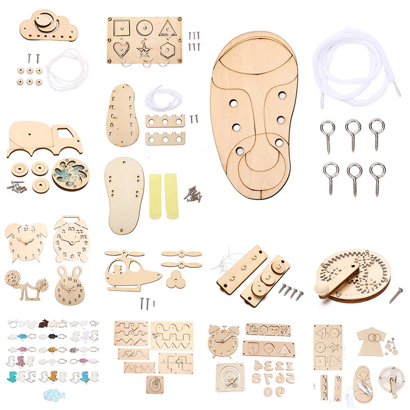 frog zipper animal graphic pairing clock gear cement tank truck model phone busy board accessories montessori sensory activity free global shipping