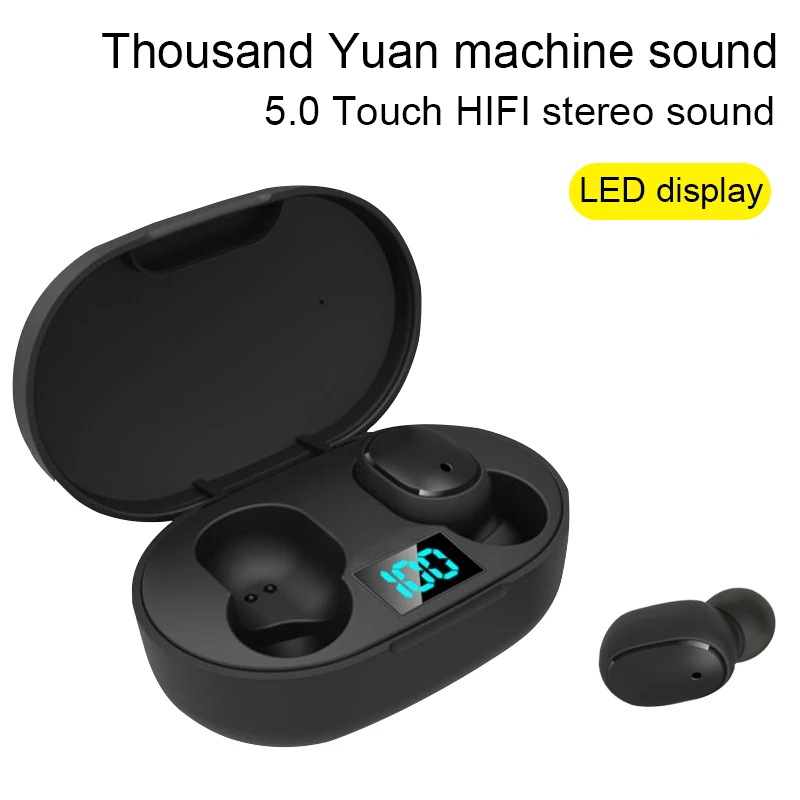 

E6S TWS Wireless Earpiece Earphones sport Earbuds Headset With Mic Bluetooth-compatible 5.0 For smart Phone Samsung Huawei LG