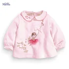 Хлопковая футболка для девочек 2-7 лет, на весну и осень