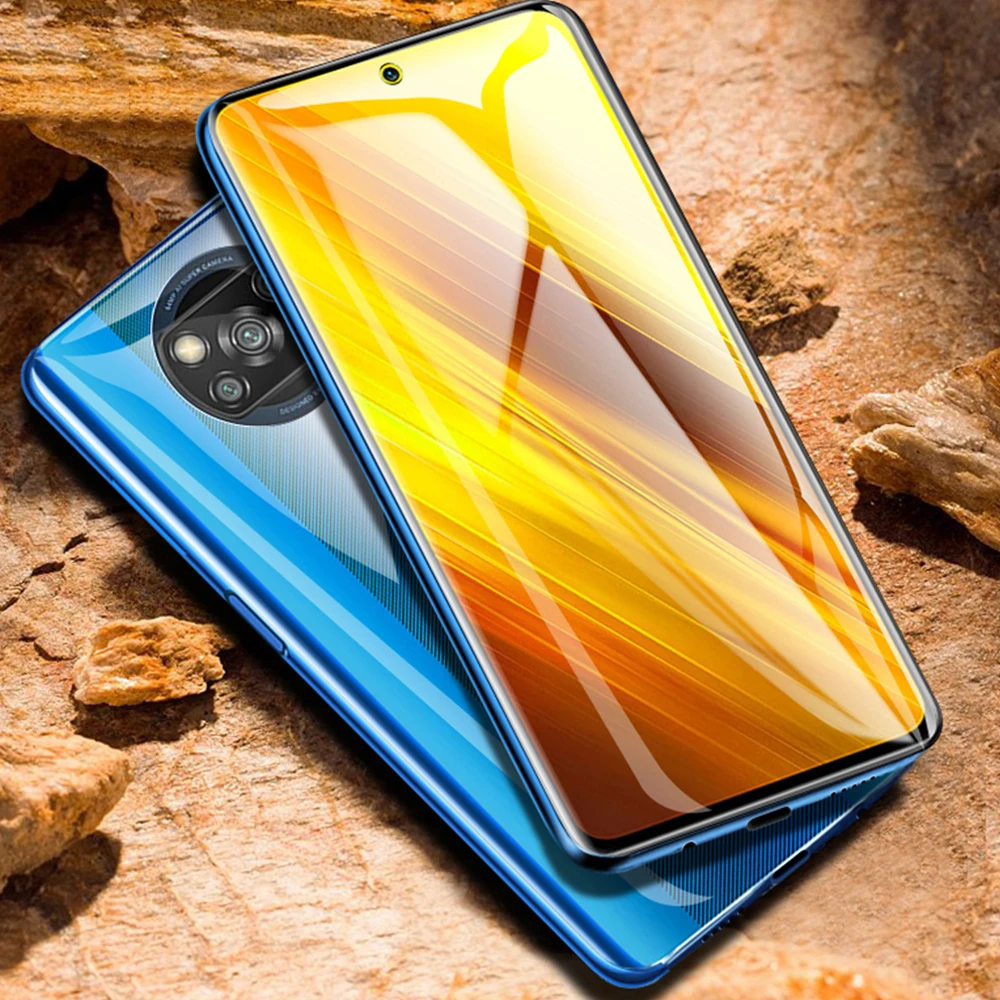 3 шт. 9D полное покрытие защитный для xiaomi Pocophone F1 Poco M2 X2 F2 pro X3 C3 mi play Закаленное