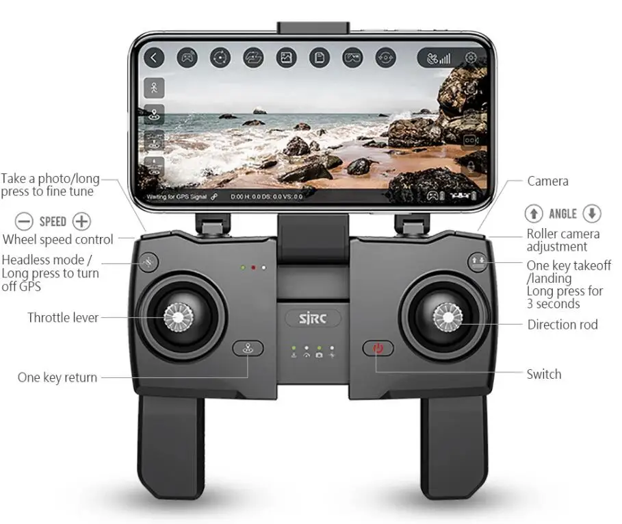 Only 1pcs rc SJRC F11 PRO бесщеточный gps RC складной Дрон Квадрокоптер вертолет с Wi-Fi FPV 1080 P/2 K HD камера 25 минут время полета - Цвет: Only 1pcs rc