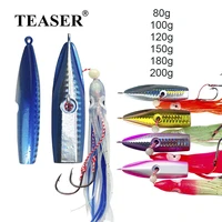 teaser 120g 150g 180g 200g bottomship inchiku fishing lure jig slow sinking saltwater squid jigs bkk hooks for kingfish snapper