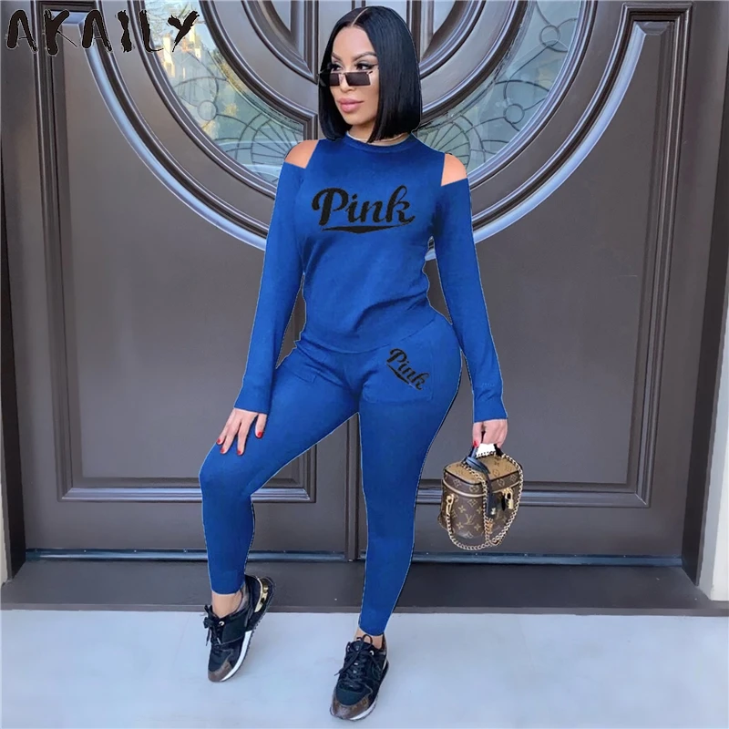 

AKAILY женская уличная одежда облегающий черный спортивный костюм с длинным рукавом комплект из 2 предметов женские спортивные костюмы наряды