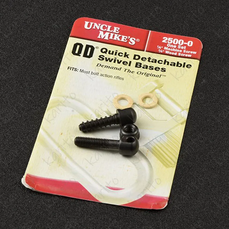 All Steel Gun Sling Swivels Wood Screw 7/8\" Machine with Most Bolt Action Rifles Adapter 2500-0 M9254 | Спорт и развлечения