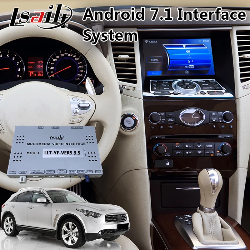Android 7,1 автомобильный gps-навигатор для Infiniti QX70- год, мультимедийный видео интерфейс