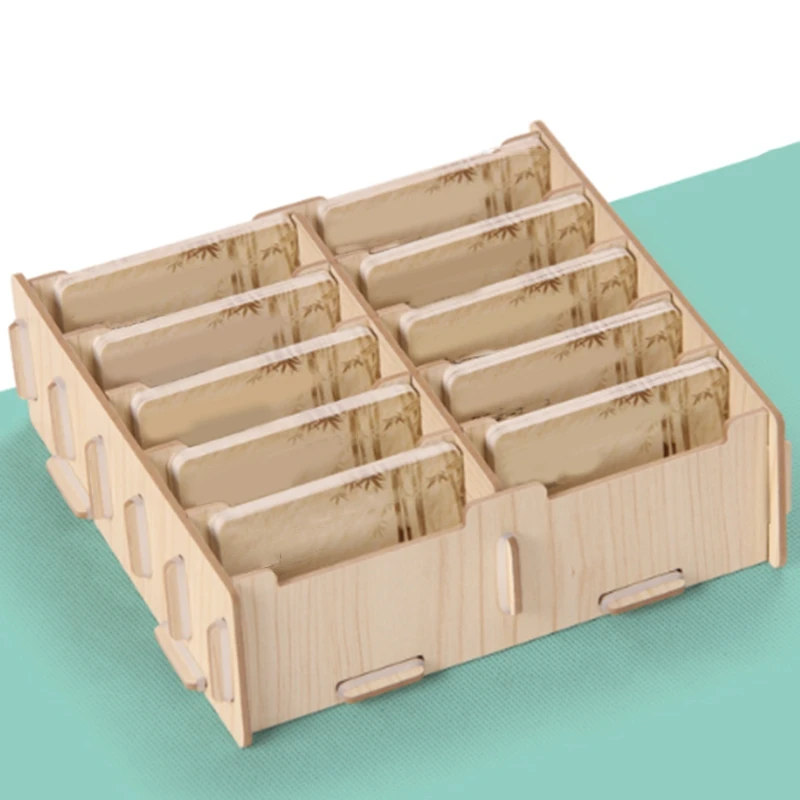 Креативная деревянная визитная карточка офисный дисплей настольный держатель