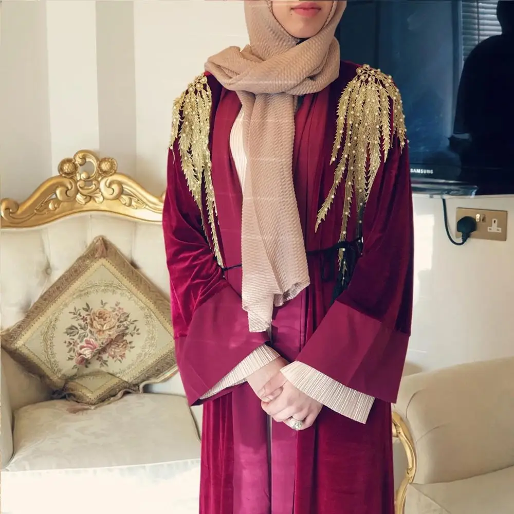 Мусульманское женское модное Макси платье размера плюс халат с вышивкой Абая