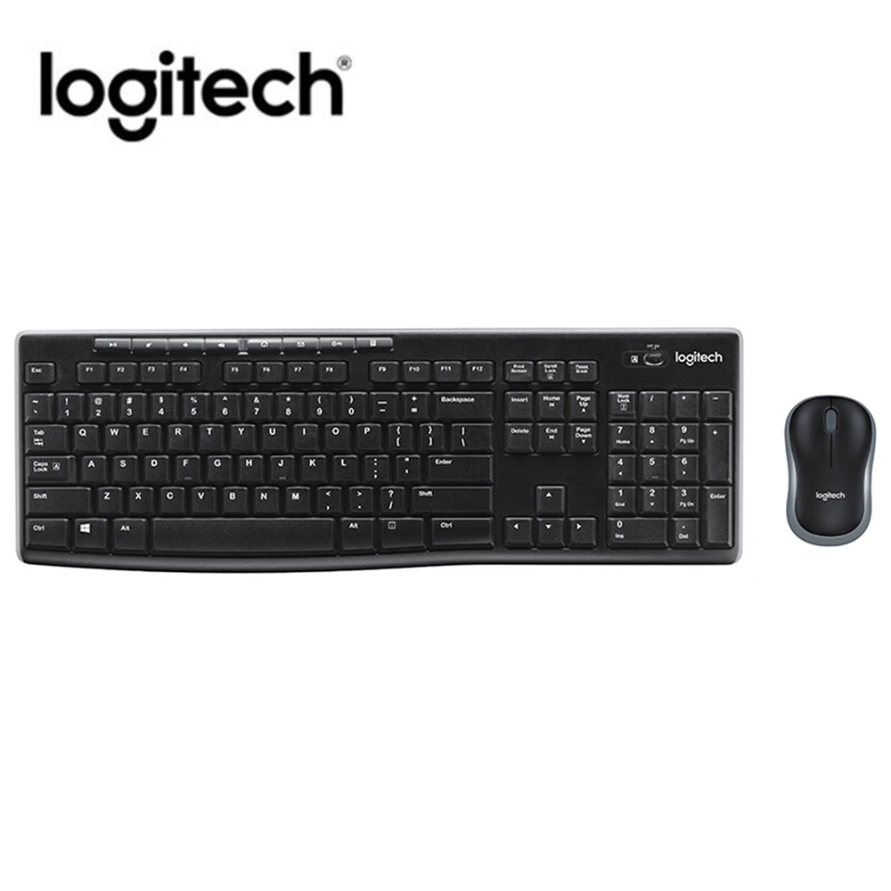 Беспроводная оптическая мышь Logitech MK270 2 4G восемь клавиш долговечная +