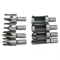 8pcs carpentry wood plug cutter straight tapered claw type drill bit set new