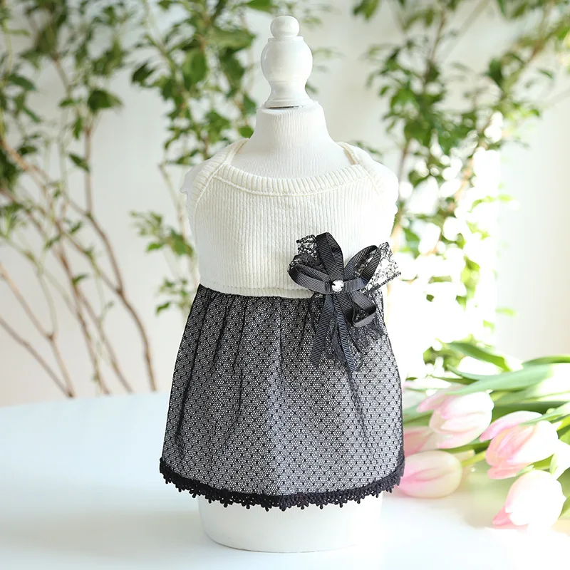 

SBlack Mesh Doll Skirt Dog Dress Pet Products Summer Cotton Clothing For Dogs Cats Rabbit Chihuahua Teddy Dog Clothes 2021