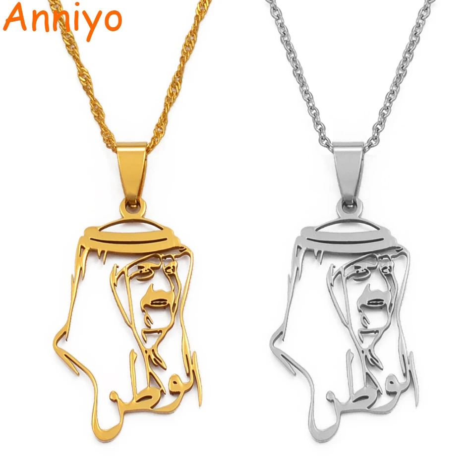 Ожерелья-подвески Anniyo Катар ювелирные изделия серебряного цвета/цвет золотистые