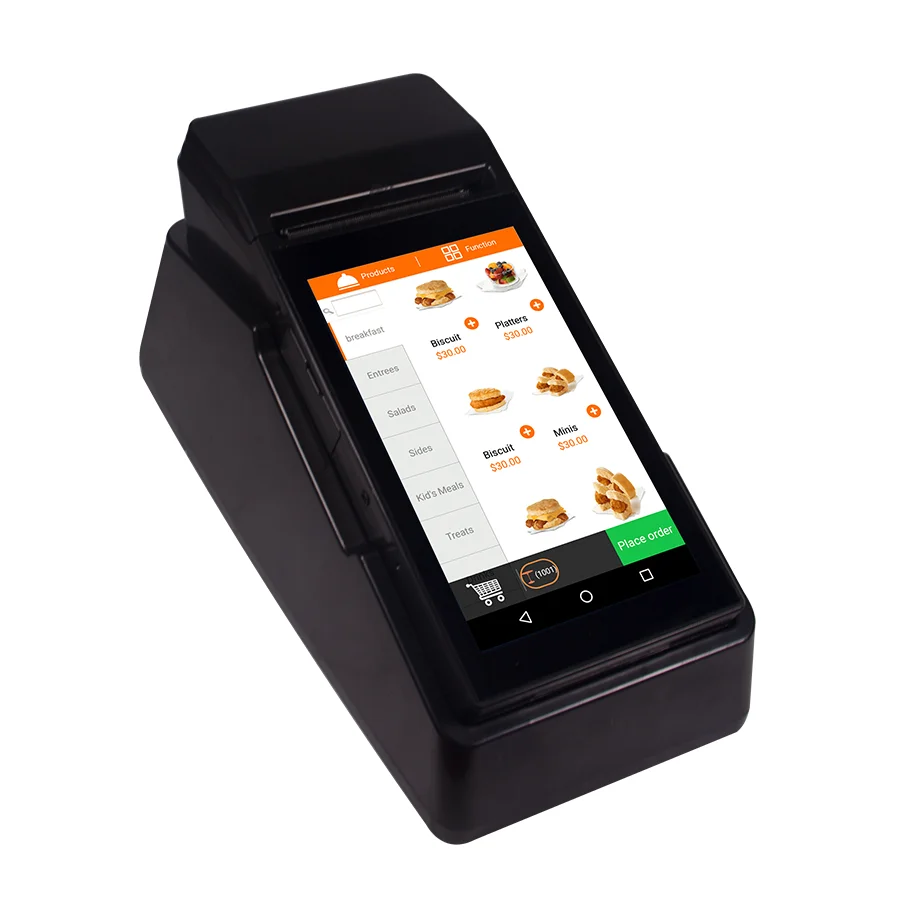 POS системный терминал Android КПК телефон с Wifi 4G термальный Bluetooth принтер 58 мм 1D 2D считыватель штрих-кодов qr-кодов бесплатное приложение Loyverse M2 - Цвет: 3G 80MM