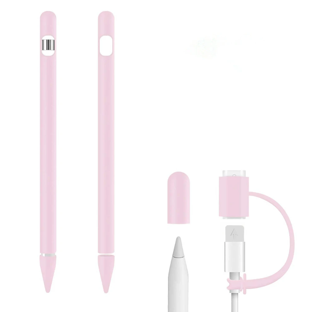 

4 в 1, силиконовый чехол-карандаш для Apple Pencil, 1 стилус